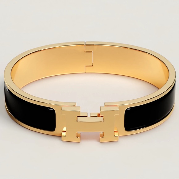 Other - Hermes🚨Clic H Bracelet in Black and Gold
